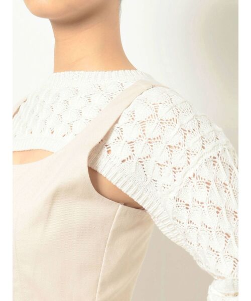 MERCURYDUO（マーキュリーデュオ）の「バックプリーツデニムキャミジャンスカ（ワンピース・レディース・インディゴブルー/アイボリー/ラベンダー・MEDIUM/SMALL）」の14枚目の写真