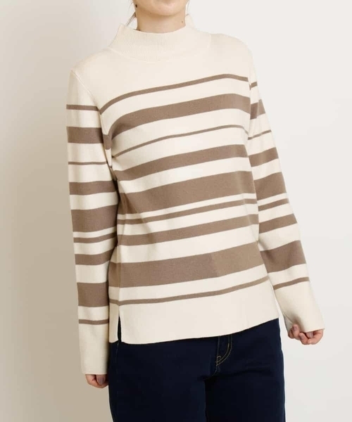 a.v.v(アーヴェヴェ)の「【洗濯機で洗える】ハイネックニットプルオーバー(ニット/セーター・レディース・レッド/クリーム/ネイビー/アイボリー/モカ/ブラック・34/38/36/40/42)」の13枚目の写真