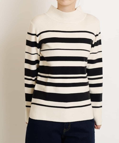 a.v.v(アーヴェヴェ)の「【洗濯機で洗える】ハイネックニットプルオーバー(ニット/セーター・レディース・レッド/クリーム/ネイビー/アイボリー/モカ/ブラック・34/38/36/40/42)」の12枚目の写真