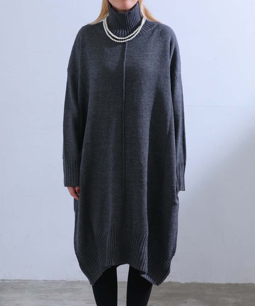 アウトリンキングタートルロングニット ワンピース Sara Cake サラアンドケイク のファッション通販 Zozotown