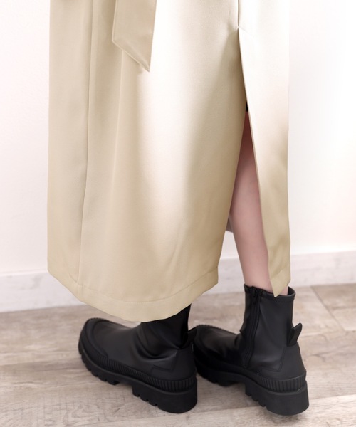 classicalelf（クラシカルエルフ）の「ハンサム派必見。ノースリーブロングトレンチコート（トレンチコート・レディース・ブラック/ベージュ/グレイッシュベージュ・MEDIUM/LARGE/X-LARGE）」の14枚目の写真