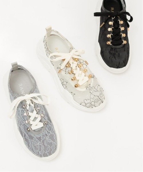 RANDA（ランダ）の「ストレスフリー/レーススニーカー（スニーカー・レディース・ホワイト/ブラック/ブルー・LL/S/M/L）」の4枚目の写真