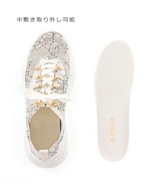 RANDA（ランダ）の「ストレスフリー/レーススニーカー（スニーカー・レディース・ホワイト/ブラック/ブルー・LL/S/M/L）」の17枚目の写真