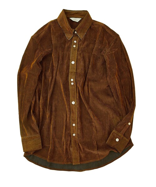 JIEDA(ジエダ)の「FLOCKY SWITCHING BUTTON DOWN SHIRT(シャツ/ブラウス・メンズ・ブラック/ブラウン・1/2)」の2枚目の写真