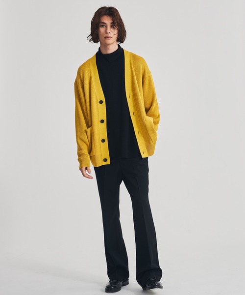 LiNoH（リノー）の「10G BRIGHT KNIT CARDIGAN（カーディガン/ボレロ・メンズ・イエロー/ブルー/グリーン・1/2）」の4枚目の写真