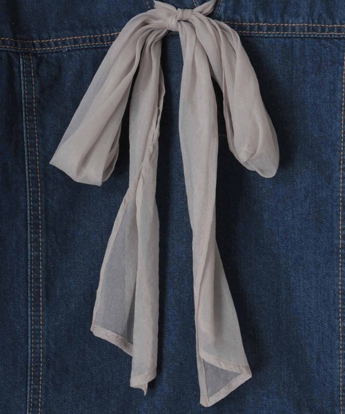 31 Sons de mode（トランテアン　ソン　ドゥ　モード）の「バックレースアップデニムジャケット（デニムジャケット・レディース・インディゴブルー/ブルー・FREE）」の11枚目の写真