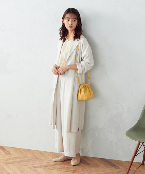 COMME CA ISM(コムサイズム)の「★TVドラマ着用商品★ 【2WAY】ノーカラーコート チュニックワンピース(ノーカラーコート・レディース・ネイビー/グレイッシュベージュ・MEDIUM/LARGE)」の17枚目の写真