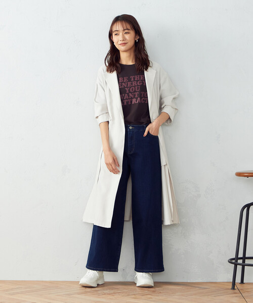 COMME CA ISM(コムサイズム)の「★TVドラマ着用商品★ 【2WAY】ノーカラーコート チュニックワンピース(ノーカラーコート・レディース・ネイビー/グレイッシュベージュ・MEDIUM/LARGE)」の16枚目の写真