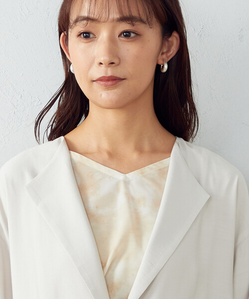 COMME CA ISM(コムサイズム)の「★TVドラマ着用商品★ 【2WAY】ノーカラーコート チュニックワンピース(ノーカラーコート・レディース・ネイビー/グレイッシュベージュ・MEDIUM/LARGE)」の10枚目の写真