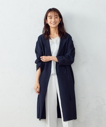 ★TVドラマ着用商品★ 【2WAY】ノーカラーコート チュニックワンピース