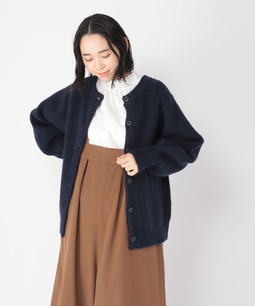 studio CLIP(スタディオクリップ)の「【WEB限定】洗える5ゲージパフスリーブ2WAYカーディガン(カーディガン/ボレロ・レディース・ブラック/ネイビー/グレー/ピンク/アイボリー・MEDIUM/LARGE)」の4枚目の写真