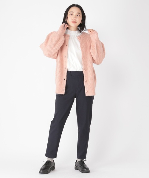 studio CLIP(スタディオクリップ)の「【WEB限定】洗える5ゲージパフスリーブ2WAYカーディガン(カーディガン/ボレロ・レディース・ブラック/ネイビー/グレー/ピンク/アイボリー・MEDIUM/LARGE)」の9枚目の写真