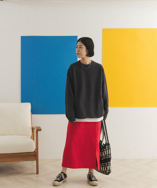 FORK&SPOON(フォークアンドスプーン)の「FORK&SPOON ストレートスカート(スカート・レディース・レッド/ネイビー/ベージュ系その他・1/2)」の4枚目の写真