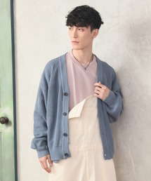ハイバルキー 片畦 ワイドカーディガン