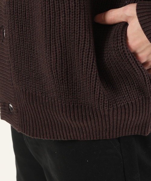 TopIsm（トップイズム）の「ハイバルキー 片畦 ワイドカーディガン（カーディガン/ボレロ・メンズ・ホワイト/チャコールグレー/ライトグレー/ブラック/ダークブラウン/ネイビー/サックスブルー/グリーン/グレイッシュベージュ・LL/M/L）」の21枚目の写真