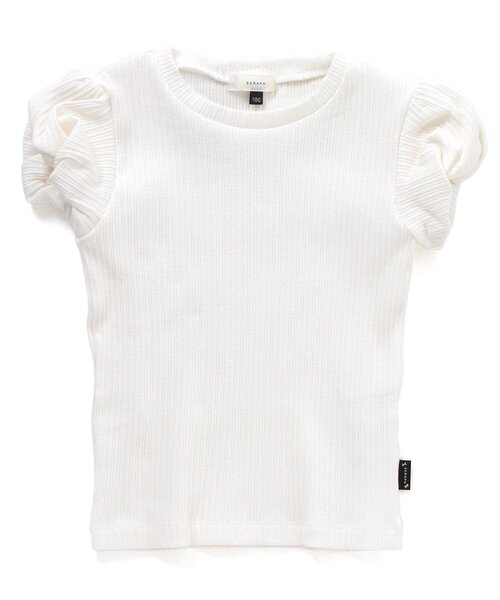 Seraph（セラフ）の「バルーン袖リブTシャツ（Tシャツ/カットソー・キッズ・オフホワイト/カーキ/サックスブルー/オレンジ/チャコール・110/140/130/90/100/80/120/95）」の2枚目の写真