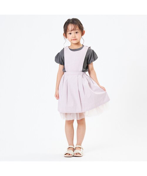 Seraph（セラフ）の「バルーン袖リブTシャツ（Tシャツ/カットソー・キッズ・オフホワイト/カーキ/サックスブルー/オレンジ/チャコール・110/140/130/90/100/80/120/95）」の6枚目の写真