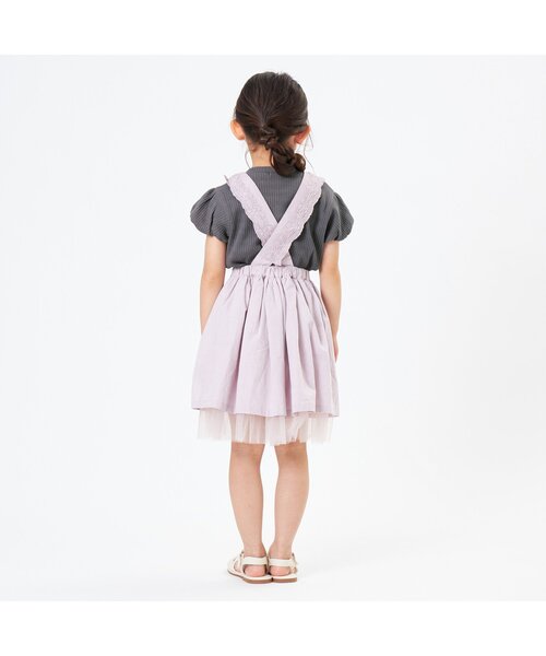 Seraph（セラフ）の「バルーン袖リブTシャツ（Tシャツ/カットソー・キッズ・オフホワイト/カーキ/サックスブルー/オレンジ/チャコール・110/140/130/90/100/80/120/95）」の7枚目の写真