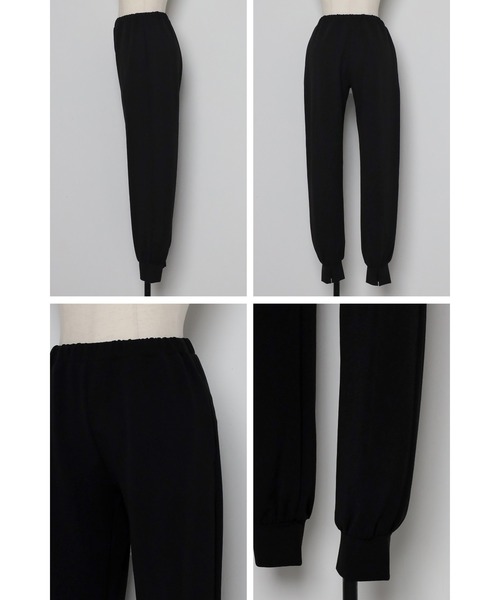 Bonjour Sagan（ボンジュールサガン）の「裾スリットジャージライクジョガーパンツ（その他パンツ・レディース・ブラック/ホワイト・FREE）」の14枚目の写真