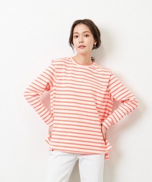 HERENCIA | ショルダー タック デザイン ボーダー ロングスリーブ(Tシャツ/カットソー)