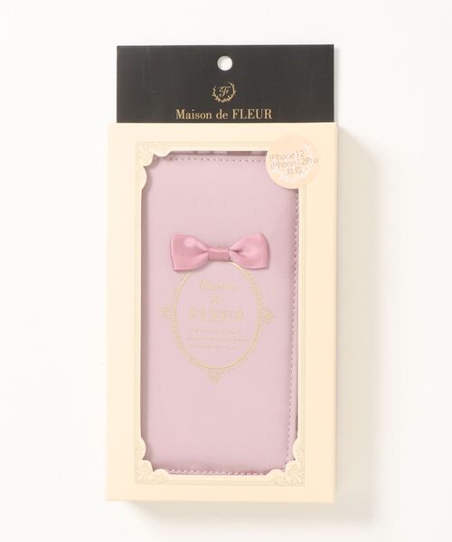 Maison de FLEUR - Maison de FLEUR iPhone 12/12pro用ケース ピンク メゾン ド フルール Maison de FLEUR ビジューベルトアイフォン