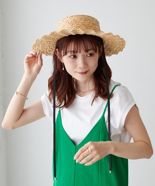Casselini(キャセリーニ)の「【Casselini/キャセリーニ】透かしなみなみハット(キャップ・レディース・ブラック/ベージュ・FREE)」の16枚目の写真
