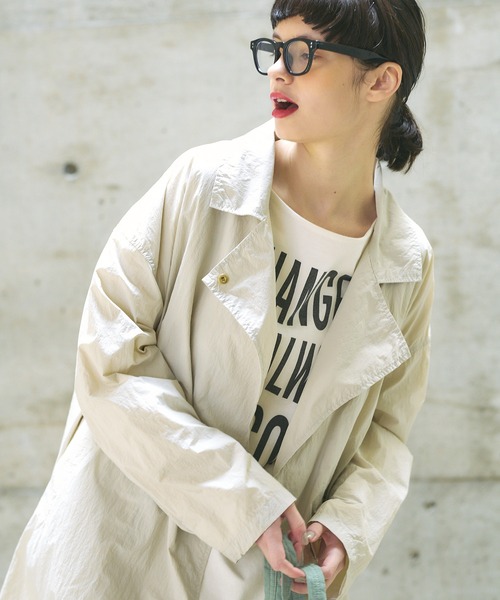 PUAL CE CIN（ピュアルセシン）の「ビッグロゴプリント ロングスリーブ（Tシャツ/カットソー・レディース・ホワイト系1/ホワイト系2/ベージュ/サックスブルー・FREE）」の3枚目の写真