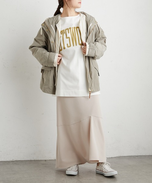 PUAL CE CIN（ピュアルセシン）の「ビッグロゴプリント ロングスリーブ（Tシャツ/カットソー・レディース・ホワイト系1/ホワイト系2/ベージュ/サックスブルー・FREE）」の18枚目の写真