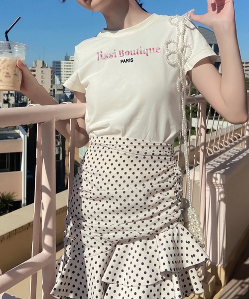 lissi Boutique（リージーブティック）の「【lissi Boutique】lissi thank for you original tee PARISVer.（Tシャツ/カットソー・レディース・ベージュ/イエロー・FREE）」の11枚目の写真