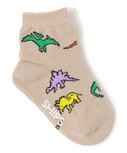 SHIPS(シップス)の「SHIPS KIDS:ベビー ダイナソー ソックス(ソックス/靴下・キッズ・ベージュ/ライトグレー/ブラック/オフホワイト/オレンジ/ネイビー/ライトブルー/レッド・X-SMALL)」の4枚目の写真