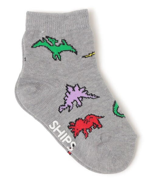 SHIPS(シップス)の「SHIPS KIDS:ベビー ダイナソー ソックス(ソックス/靴下・キッズ・ベージュ/ライトグレー/ブラック/オフホワイト/オレンジ/ネイビー/ライトブルー/レッド・X-SMALL)」の3枚目の写真