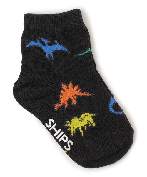 SHIPS(シップス)の「SHIPS KIDS:ベビー ダイナソー ソックス(ソックス/靴下・キッズ・ベージュ/ライトグレー/ブラック/オフホワイト/オレンジ/ネイビー/ライトブルー/レッド・X-SMALL)」の2枚目の写真