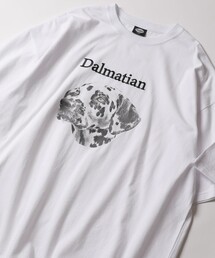 FREAK'S STORE | WEB限定 ビッグシルエット フロント刺繍 アニマルプリントTシャツ/Dalmatian/ダルメシアン/DOG/犬(Tシャツ/カットソー)