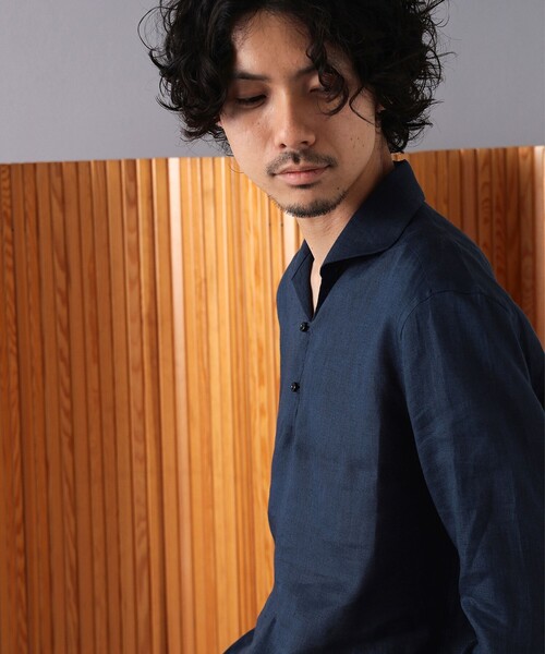 Massimo d'Augusto / ALAMARI リネンソリッド カプリシャツ