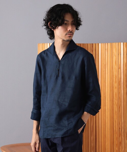 Massimo d'Augusto / ALAMARI リネンソリッド カプリシャツ