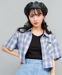 PINKHUNT ピンクハント cタンク付き ショート丈 シャツ 6856K