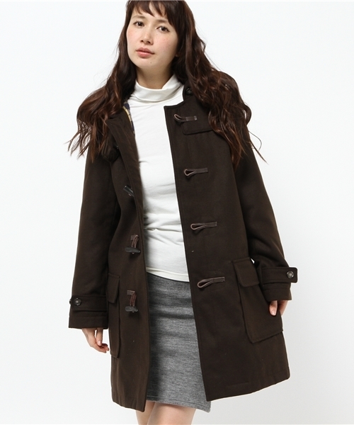 Kastane（カスタネ）の「【Kastane】ロングダッフルコート（その他アウター・レディース・オフホワイト/チャコールグレー/ブラウン・1/2）」の14枚目の写真