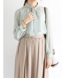 Te chichi | 小紋柄＆ドットアソートボウタイブラウス(シャツ/ブラウス)