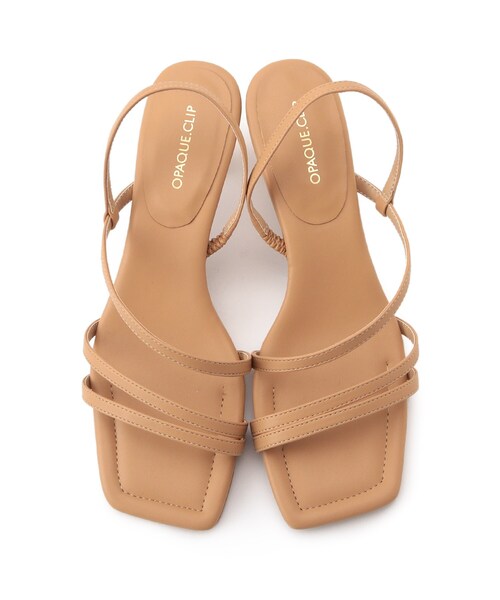 OPAQUE.CLIP（オペークドットクリップ）の「◆スクエアトゥナローストラップサンダル【WEB限定サイズ】（サンダル・レディース・オフホワイト/パープル/ベージュ・02/03/01）」の7枚目の写真