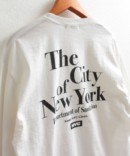 GOOD ROCK SPEED（グッドロックスピード）の「【GOOD ROCK SPEED/グッドロックスピード】NYC（City of NY）ロンT（Tシャツ/カットソー・メンズ・ホワイト/アッシュグレー・MEDIUM/LARGE）」の2枚目の写真