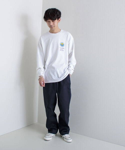 GOOD ROCK SPEED（グッドロックスピード）の「【GOOD ROCK SPEED/グッドロックスピード】NYC（City of NY）ロンT（Tシャツ/カットソー・メンズ・ホワイト/アッシュグレー・MEDIUM/LARGE）」の3枚目の写真