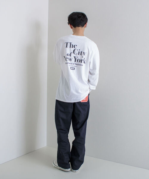 GOOD ROCK SPEED（グッドロックスピード）の「【GOOD ROCK SPEED/グッドロックスピード】NYC（City of NY）ロンT（Tシャツ/カットソー・メンズ・ホワイト/アッシュグレー・MEDIUM/LARGE）」の4枚目の写真