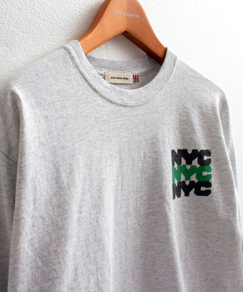 GOOD ROCK SPEED（グッドロックスピード）の「【GOOD ROCK SPEED/グッドロックスピード】NYC（City of NY）ロンT（Tシャツ/カットソー・メンズ・ホワイト/アッシュグレー・MEDIUM/LARGE）」の7枚目の写真