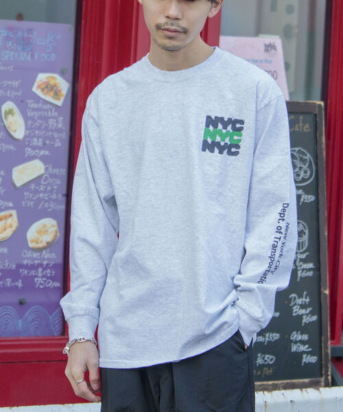 GOOD ROCK SPEED（グッドロックスピード）の「【GOOD ROCK SPEED/グッドロックスピード】NYC（City of NY）ロンT（Tシャツ/カットソー・メンズ・ホワイト/アッシュグレー・MEDIUM/LARGE）」の22枚目の写真
