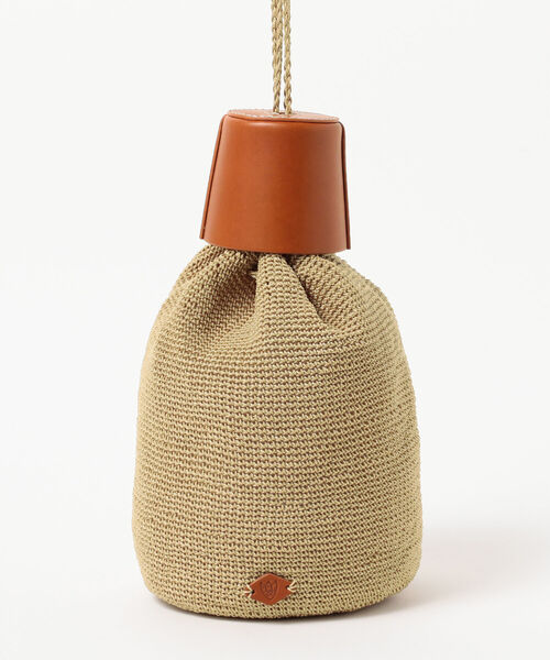 TOFF&LOADSTONE（トフアンドロードストーン）の「TOFF & LOADSTONE × BEAMS F / 別注 ドローストリング ショルダーバッグ（かごバッグ・メンズ・ベージュ・ONE SIZE）」の6枚目の写真