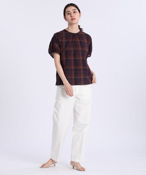 Maison de Beige（メゾンドベージュ）の「《Maison de Beige》マドラスチェックブラウス（シャツ/ブラウス・レディース・エンジ・9号/7号）」の7枚目の写真