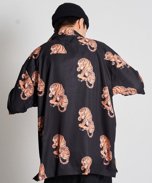 GALLIS ADDICTION(ガリスアディクション)の「GA TIGER O・C SHIRT/虎柄 オープンカラー半袖シャツ(シャツ/ブラウス・メンズ・ブラック/ベージュ・FREE)」の22枚目の写真