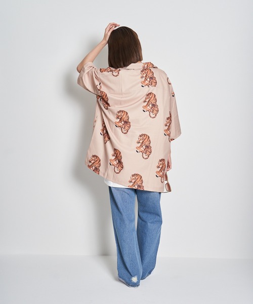 GALLIS ADDICTION(ガリスアディクション)の「GA TIGER O・C SHIRT/虎柄 オープンカラー半袖シャツ(シャツ/ブラウス・メンズ・ブラック/ベージュ・FREE)」の12枚目の写真