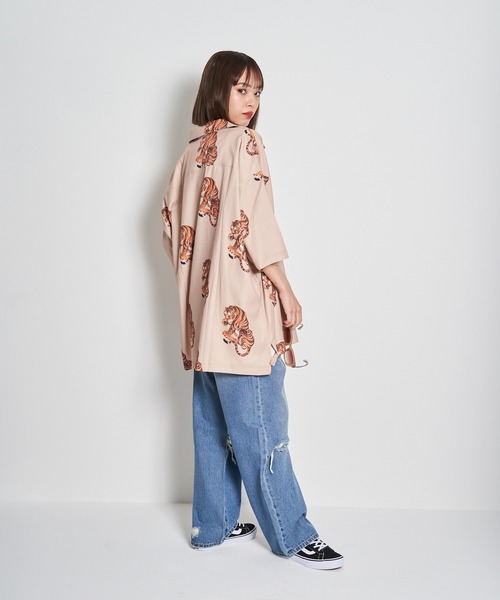 GALLIS ADDICTION(ガリスアディクション)の「GA TIGER O・C SHIRT/虎柄 オープンカラー半袖シャツ(シャツ/ブラウス・メンズ・ブラック/ベージュ・FREE)」の21枚目の写真