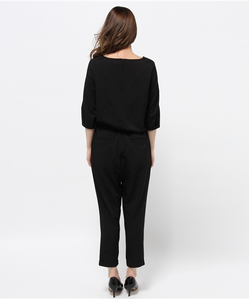 OUTLET（アウトレット）の「【CAPRICIEUX LE'MAGE】7分袖コンビネゾン（サロペット/オーバーオール・レディース・ベージュ/ブラック・FREE）」の5枚目の写真